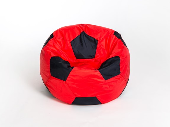 Кресло-мешок Мяч большой, красно-черный в Нижнекамске - изображение