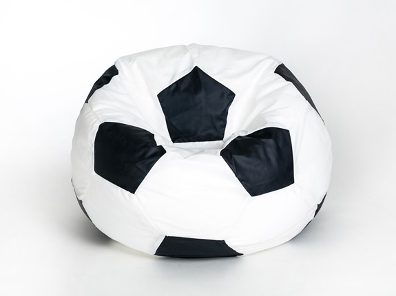 Кресло-мешок Мяч малый, бело-черный в Казани - изображение