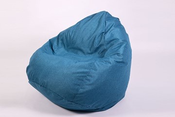 Кресло-мешок Юниор, рогожка синий в Набережных Челнах