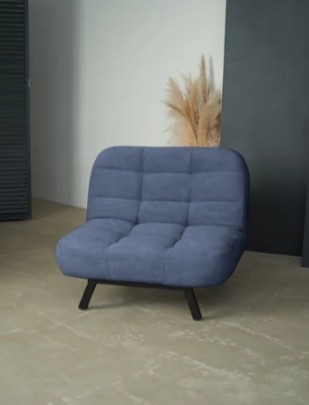 Кресло на ножках Абри опора металл (синий) в Нижнекамске - изображение 8