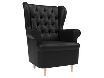 Кресло на ножках Торин Люкс, черный (Экокожа) в Набережных Челнах
