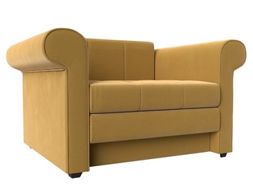 Кресло-кровать Берли, Желтый (Микровельвет) в Нижнекамске