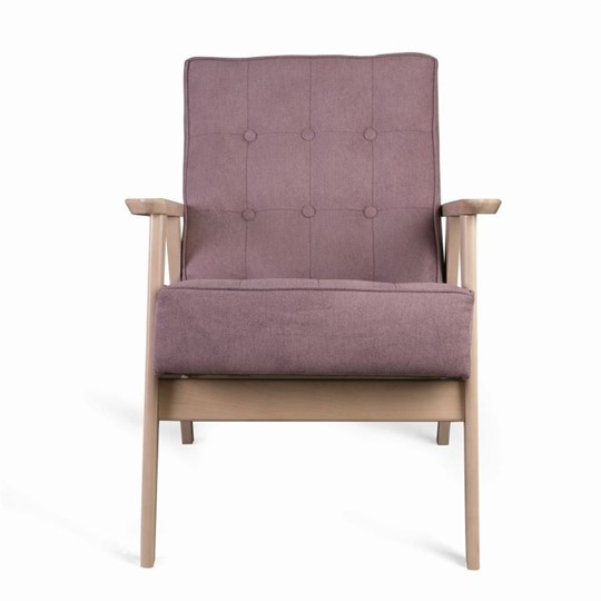 Кресло Ретро (беленый дуб / RS 12 - розовый) в Альметьевске - изображение 1