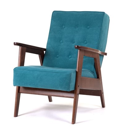 Кресло Ретро (темный тон / RS29 - бирюзовый) в Нижнекамске - изображение