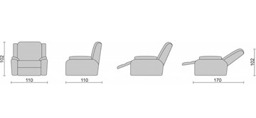 Кресло-трансформер Recliner (электро) в Альметьевске - предосмотр 3