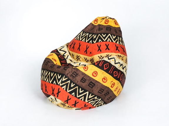 Кресло-мешок Груша среднее, жаккард, африкан в Нижнекамске - изображение