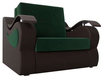 Кресло-кровать Меркурий (60), Зеленый\Коричневый (Велюр\Экокожа) в Набережных Челнах