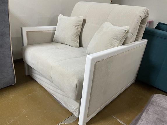 Кресло-кровать Токио 5 90 (ППУ) Флок Benefit 16 ,бук белый в Казани - изображение