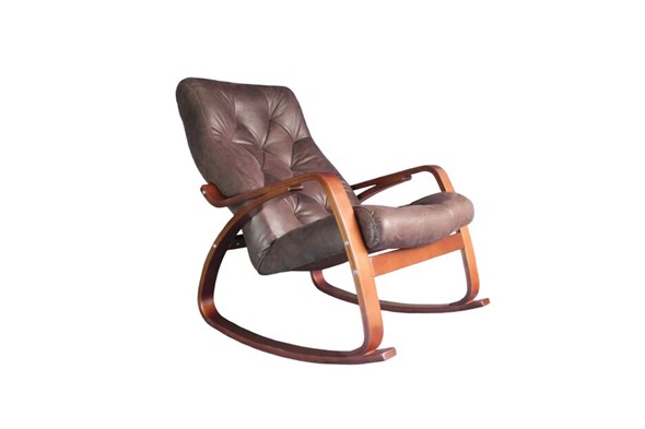 Кресло-качалка Гранд, замша шоколад в Нижнекамске - изображение