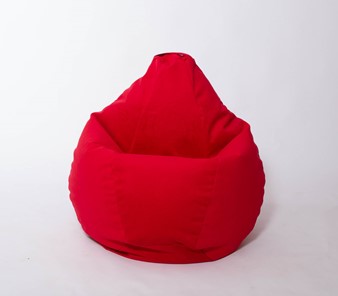 Кресло-мешок Груша большое, велюр однотон, красное в Нижнекамске - предосмотр 2