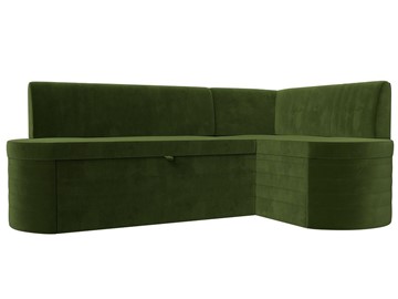 Кухонный угловой диван Токио, Зеленый (микровельвет) в Казани