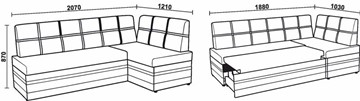 Кухонный диван НЕО КМ-06 ДУ с механизмом в Нижнекамске - предосмотр 5