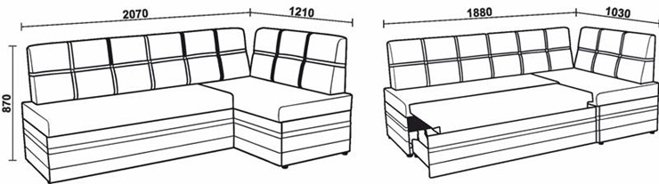 Кухонный диван НЕО КМ-06 ДУ с механизмом в Набережных Челнах - изображение 5