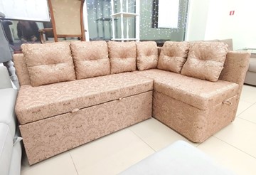 Кухонный угловой диван Яшма 1 ДУ Весь в ткани Жаккард AFINA 06 в Набережных Челнах