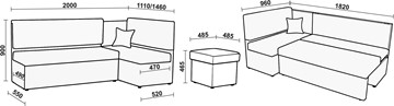 Угловой кухонный диван Нео КМ 3 с механизмом 2000*1110 в Альметьевске - предосмотр 20