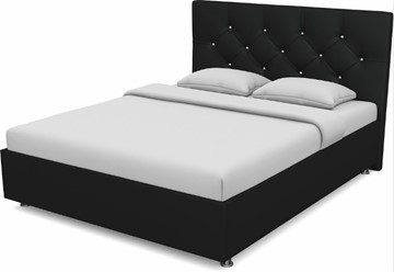 Кровать полутороспальная Моника 1400 с основанием (Nitro Black) в Набережных Челнах
