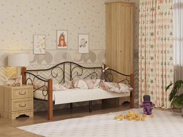 Кровать для детей Гарда 7, 90х200, черная в Нижнекамске