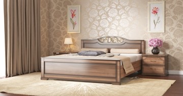 Полутороспальная кровать Жасмин 140*200 с основанием в Набережных Челнах