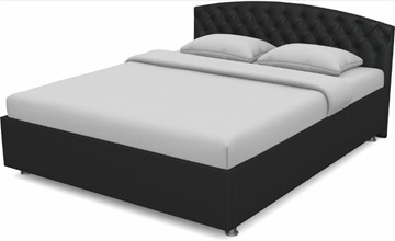 Полутороспальная кровать Пальмира 1400 с основанием (Nitro Black) в Набережных Челнах