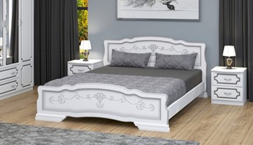 Кровать в спальню Карина-6 (Белый Жемчуг) 160х200 в Набережных Челнах