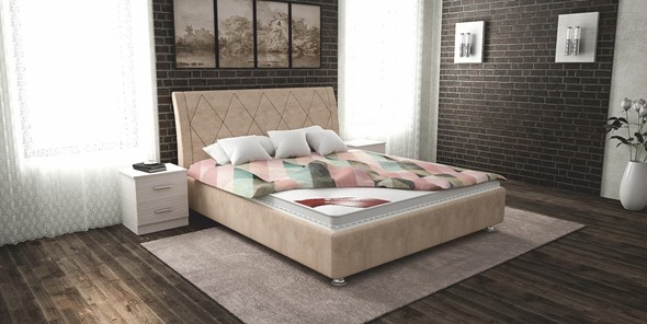 Кровать 1.5-спальная Верона 120х200 (с основанием) в Альметьевске - изображение
