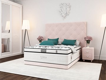 Кровать Style Compact/Basement 180х200, Флок (Велсофт Винтажный розовый) в Нижнекамске
