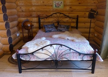 Кровать в спальню Фортуна 2, 1600, черный/черный в Альметьевске