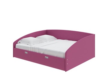Кровать 2-спальная Bono 160х200, Рогожка (Savana Berry) в Набережных Челнах