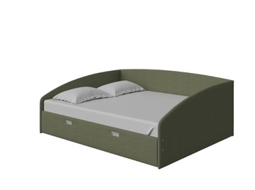 Кровать в спальню Bono 160х200, Искусственная шерсть (Лама Авокадо) в Альметьевске