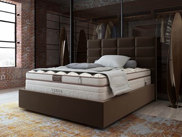 Кровать 2-х спальная Chocolate Compact/Island M 160х200, Микровелюр (Manhattan Лесной каштан) в Альметьевске