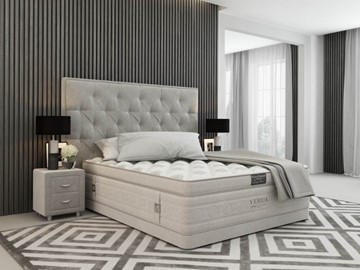 Кровать Classic Compact/Basement 180х200, Флок (Велсофт Серый) в Нижнекамске