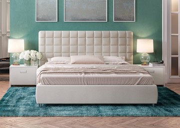 Кровать 2-х спальная Corso-3 140x200, Искусственная шерсть (Лама Лён) в Альметьевске