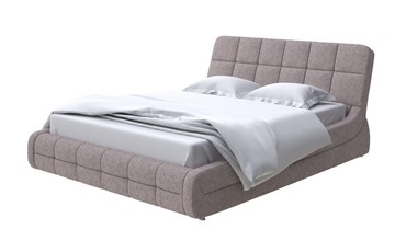 Кровать двуспальная Corso-6 140x200, Рогожка (Levis 25 Светло-коричневый) в Набережных Челнах