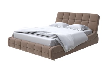Кровать 2-спальная Corso-6 200х200, Велюр (Forest 514 Светло-коричневый) в Альметьевске