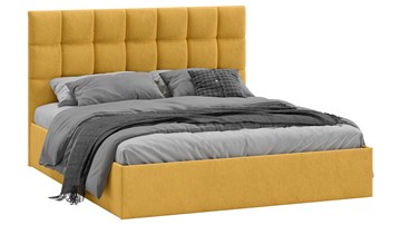 Кровать двуспальная Эмбер тип 1 (Микровелюр Wellmart Yellow) в Набережных Челнах