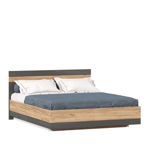 Спальная кровать Фиджи 1600 с подъемным механизмом ЛД 659.073, Дуб золотой/Антрацит в Набережных Челнах