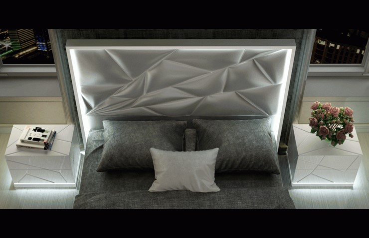 Спальная кровать FRANCO KIU 1242 с LED подсветкой изголовья (180х200) в Казани - изображение 8