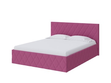 Двуспальная кровать Fresco 140х200, Рогожка (Savana Berry (фиолетовый)) в Набережных Челнах