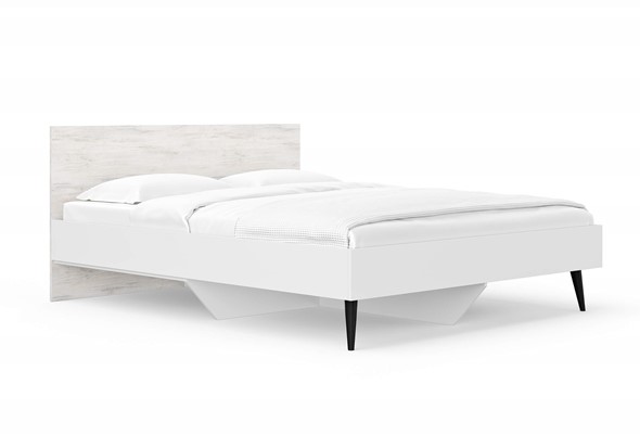 Кровать двуспальная Ines 160х200, Ясмунд (Белый) в Альметьевске - изображение