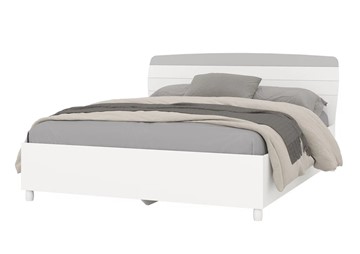 Кровать спальная Милана 1600 (4-22906бел\серый) в Нижнекамске
