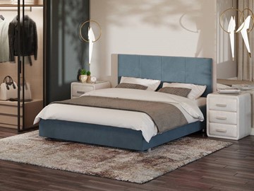Кровать спальная Proson Neo 180х200, Велюр (Monopoly Прованский синий (792)) в Альметьевске