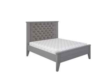 Двуспальная кровать с каретной стяжкой Верона 1400, Серый в Альметьевске