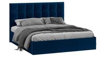 2-спальная кровать с подъемным механизмом Эмбер (Велюр Confetti Blue) в Набережных Челнах