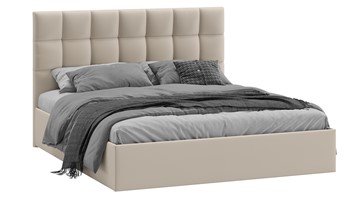 2-спальная кровать с подъемным механизмом Эмбер (Велюр Confetti Cream) в Нижнекамске - предосмотр