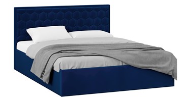 Кровать 2-спальная с подъемным механизмом Порто (Велюр Confetti Blue) без заглушины в Нижнекамске