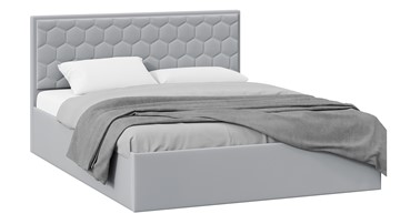 Спальная кровать с подъемным механизмом Порто (Велюр Confetti Silver) без заглушины в Набережных Челнах