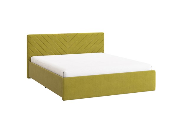 Двуспальная кровать Сандра 2 1.6, янтарь (велюр) в Нижнекамске - изображение