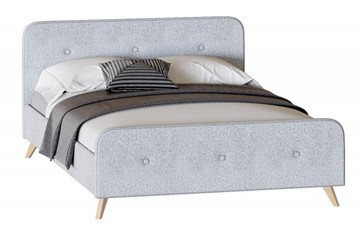 Кровать спальная Сиерра 1600 (с подъемным механизмом и коробом) Аура серый в Набережных Челнах