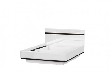 Кровать Соло универсальная 1,6х2,0, белый/белый глянец/венге в Набережных Челнах
