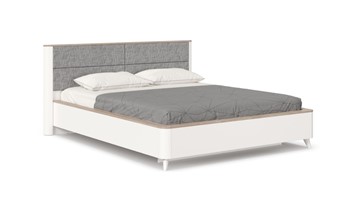 Кровать 2-спальная Стефания 1600 с кроватным основанием ЛД 413.150, Дуб Маувелла PR/Белый в Альметьевске